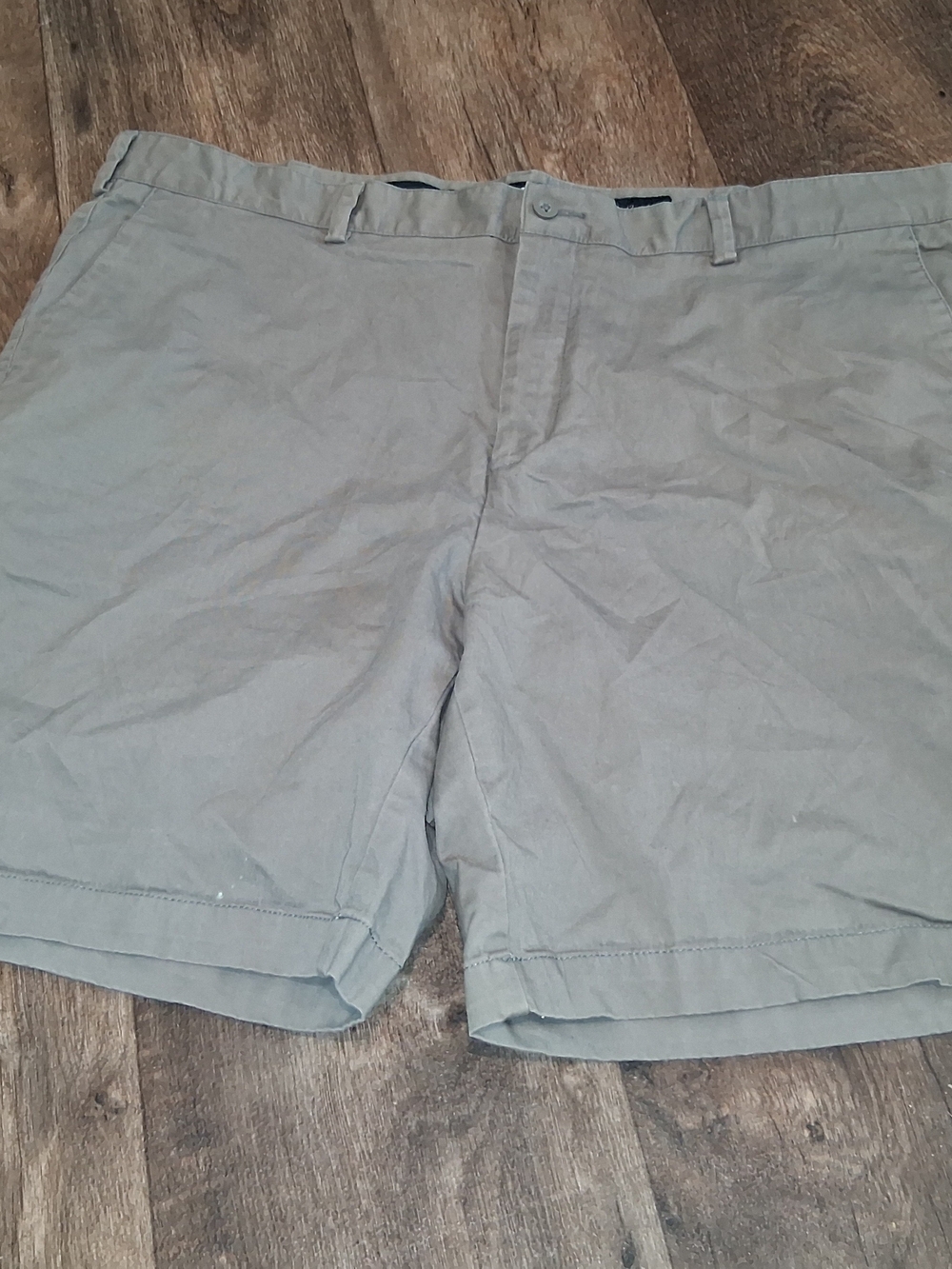 Fish Hippie Drift Men's Gray Cotton Chino Shorts Flat Front Pockets Zip